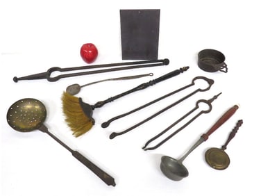 18th-19th C. Primitive Tools - Kitchen, Household, Fireplace