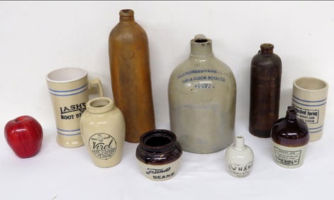 Lot of 19th & early 20th C. Advertising Stoneware