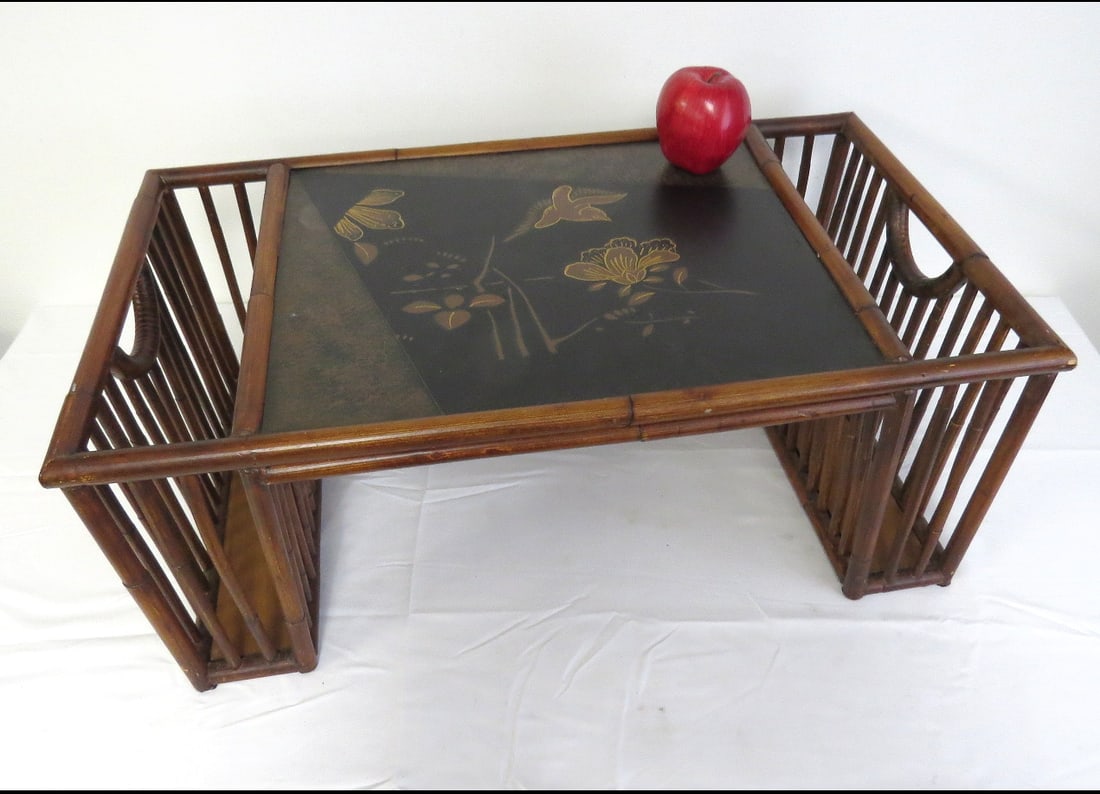 Art Nouveau Styled Bamboo Bed Tray (1 of 6)