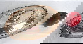 Sewart Air Force Base (TN) Officers Wives Club 1956 Silverplate Serving Dish: An 1847 Rogers Silverplate covered serving dish from the Sewart Air Force Base Officers Wives Club, dated 1956. In operation from 1941-1971 in southern Tennessee. Dish is 13"x 8.5" in size, in the Rog