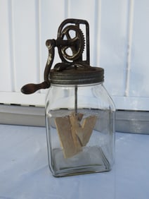 A Dazey Churn No. 40 with Wooden Paddles