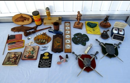 A Tabletop Grouping of Interesting Collectibles, Girl Scout & More