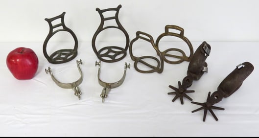 A Collection of Old Spurs & Stirrups