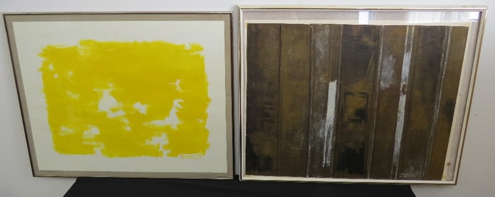 Two Abstract Works by John Hansegger (NY, Switzerland 1908-1989)