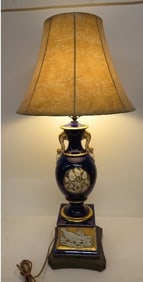 Early 20th C. Porcelain Table Lamp w/Pheasants