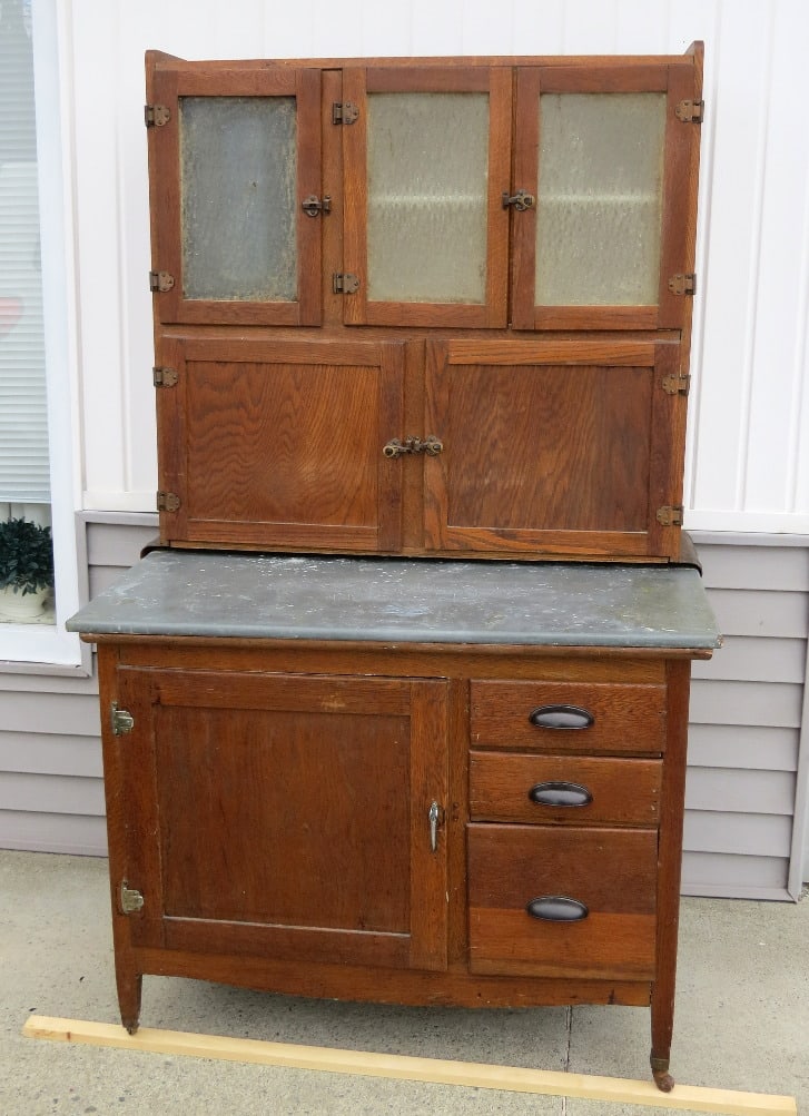 An Unmolested Early 20th C. Oak Kitchen Hoosier Cabinet (1 of 18)