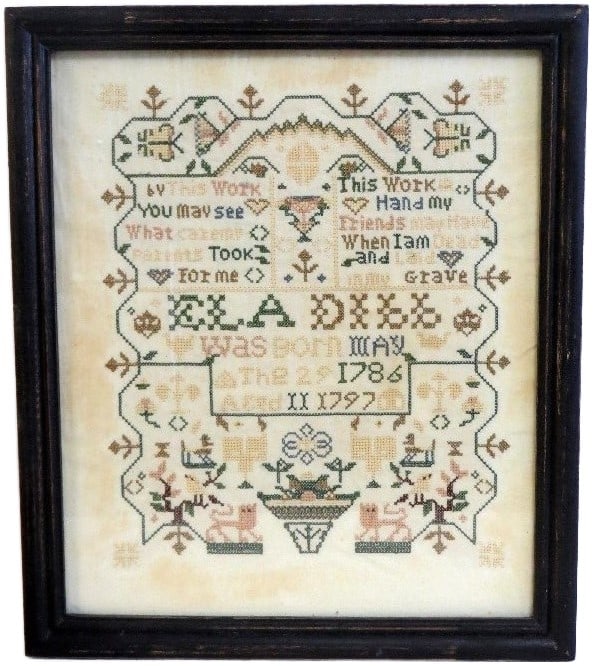 A 1797 Dated Sampler by Ella Dibb - 2