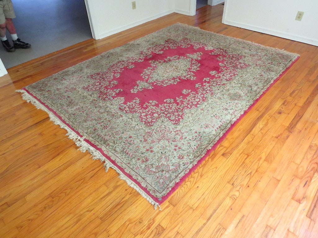 Early 20th C. Hand Knotted Persian Tabriz Rug 11'8" x 9": Early 20th C. Wool Hand Knotted Tabriz c.1920's-30's, 11 foot 8 inches by 9 foot.