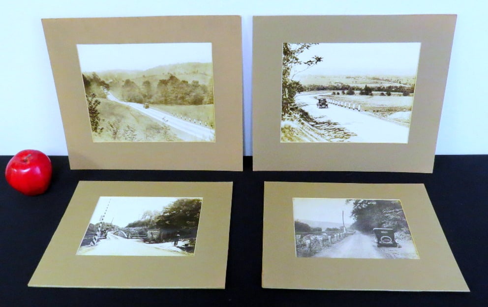 4 Early 20th C. B&W Photo's Delaware Water Gap, PA: A grouping of 4 early 20th C. Photographs c.1920's-30's, two titled as being near the Delaware Water Gap in Pennsylvania, one identified as a High Bridge over the Delaware & Chesapeake Canal and a 4th