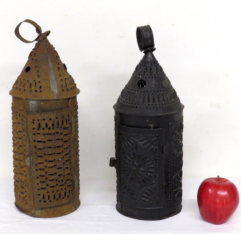 Three Punched Tin Lanterns - 2