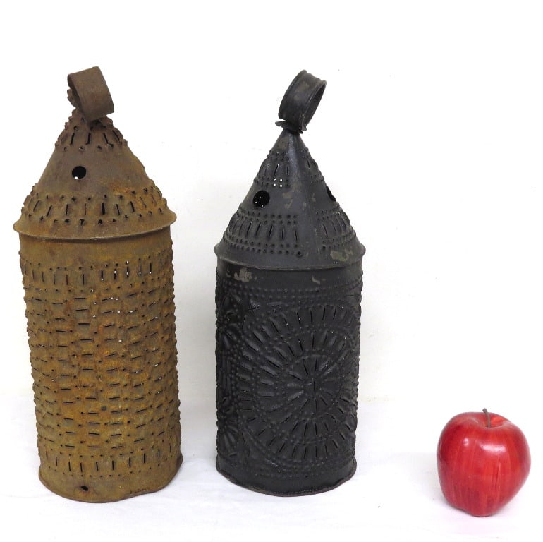 Three Punched Tin Lanterns - 5