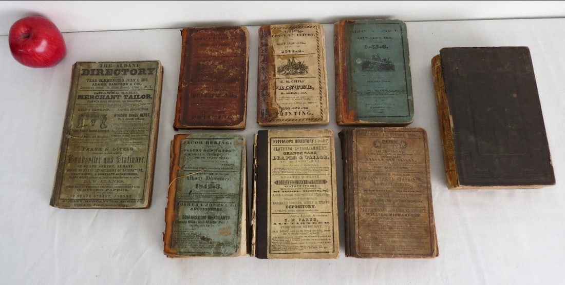 Lot of 8 Albany, NY Directories 1832 - 1872 (1 of 12)