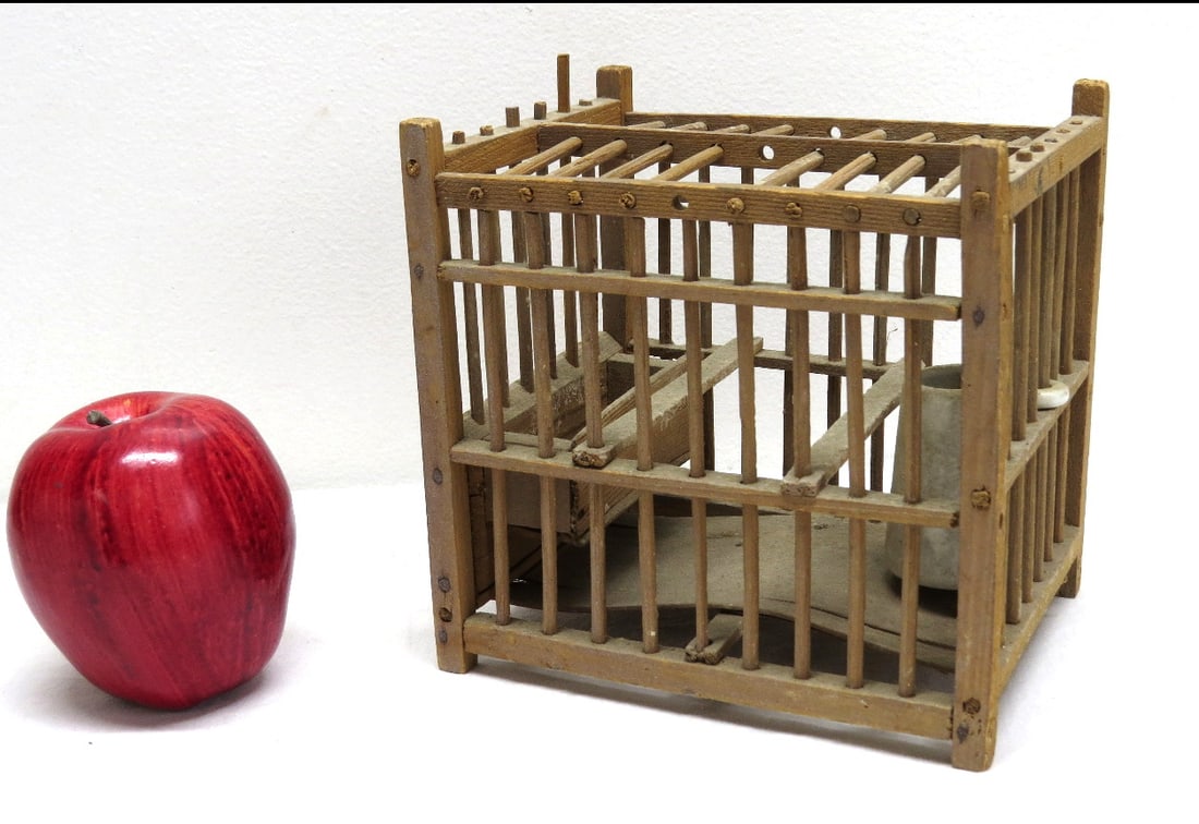 Early 20th C. Wooden Miner's Canary Cage (1 of 7)