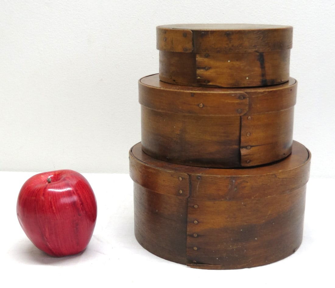 Triple Stack of 19th C. Pantry Boxes (1 of 5)