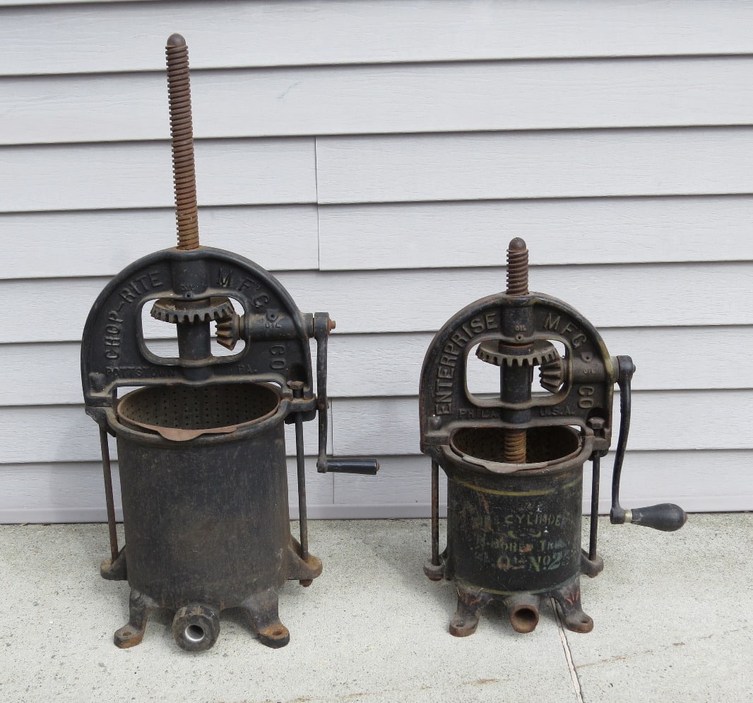 Two Cast Iron Sausage Grinders - Chop Rite & Enterprise Mfg. Co. (1 of 9)