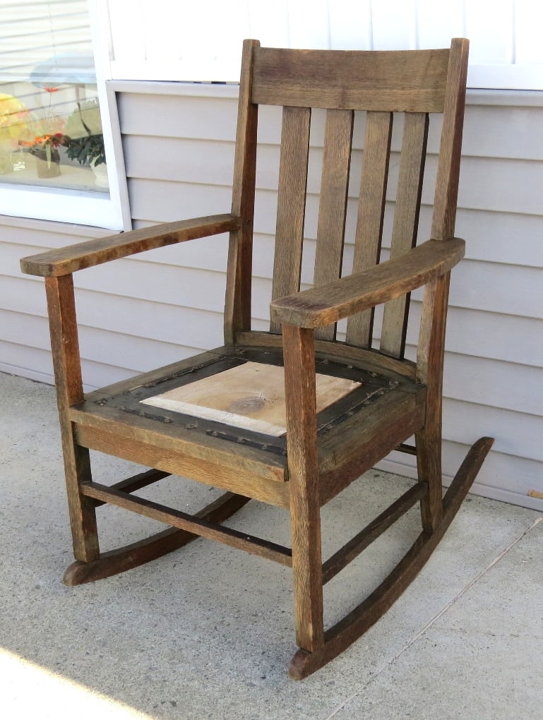 Arts & Crafts Period Quartersawn Oak Rocker (1 of 8)