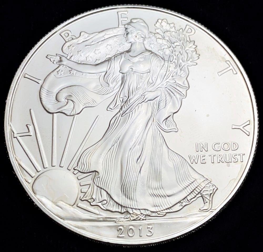 2013 American Silver Eagle: Winner shall receive the exact coin shown here. (RR/B)