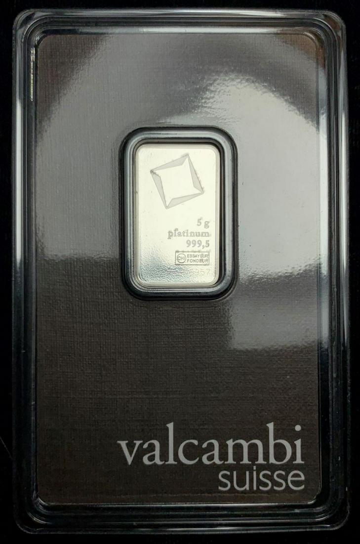 Valcambi Suisse .9995 Platinum 5 Gram Bar (1 of 4)