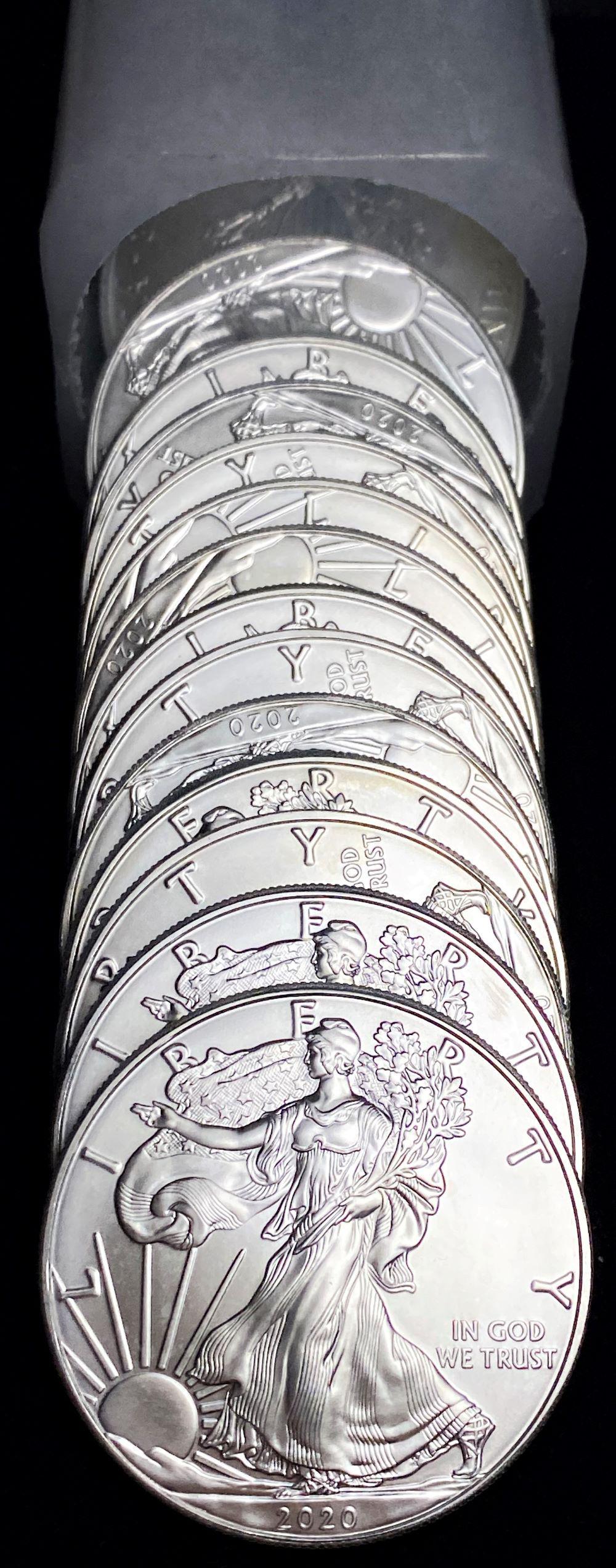 Original Treasury Roll (20) 2020 American Silver Eagle (1 of 4)