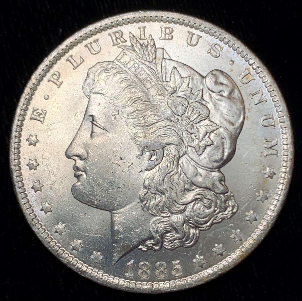 Rusty 1885-O Morgan Silver Dollar MS64 Details (1 of 2)