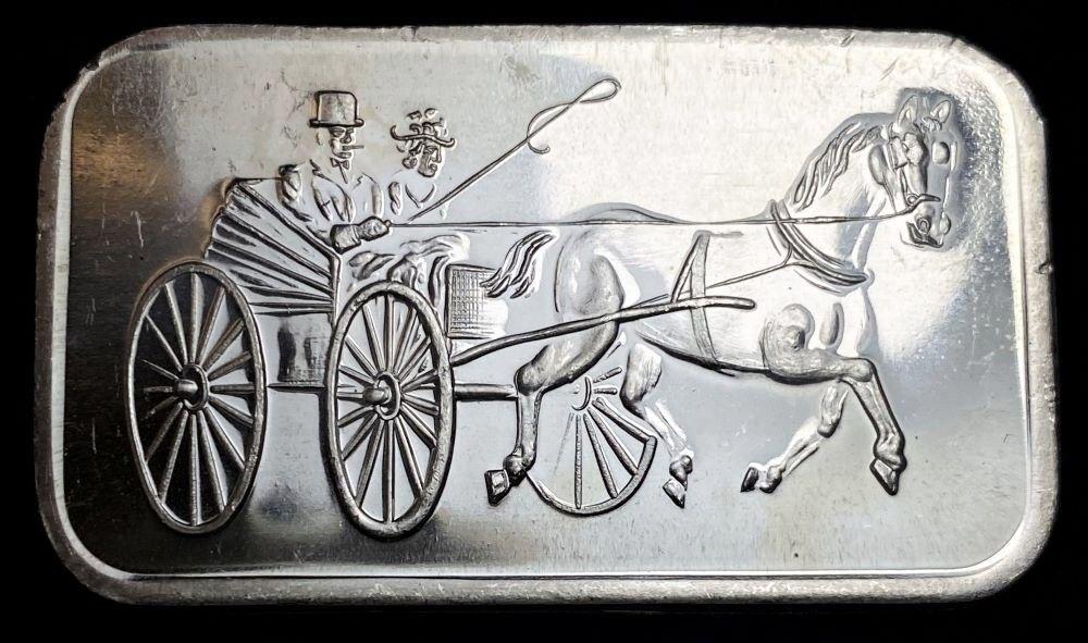 SilverTowne Winchester Indiana 1 ozt .999 Silver Bar: Winner shall receive the exact bar shown here. (RR)