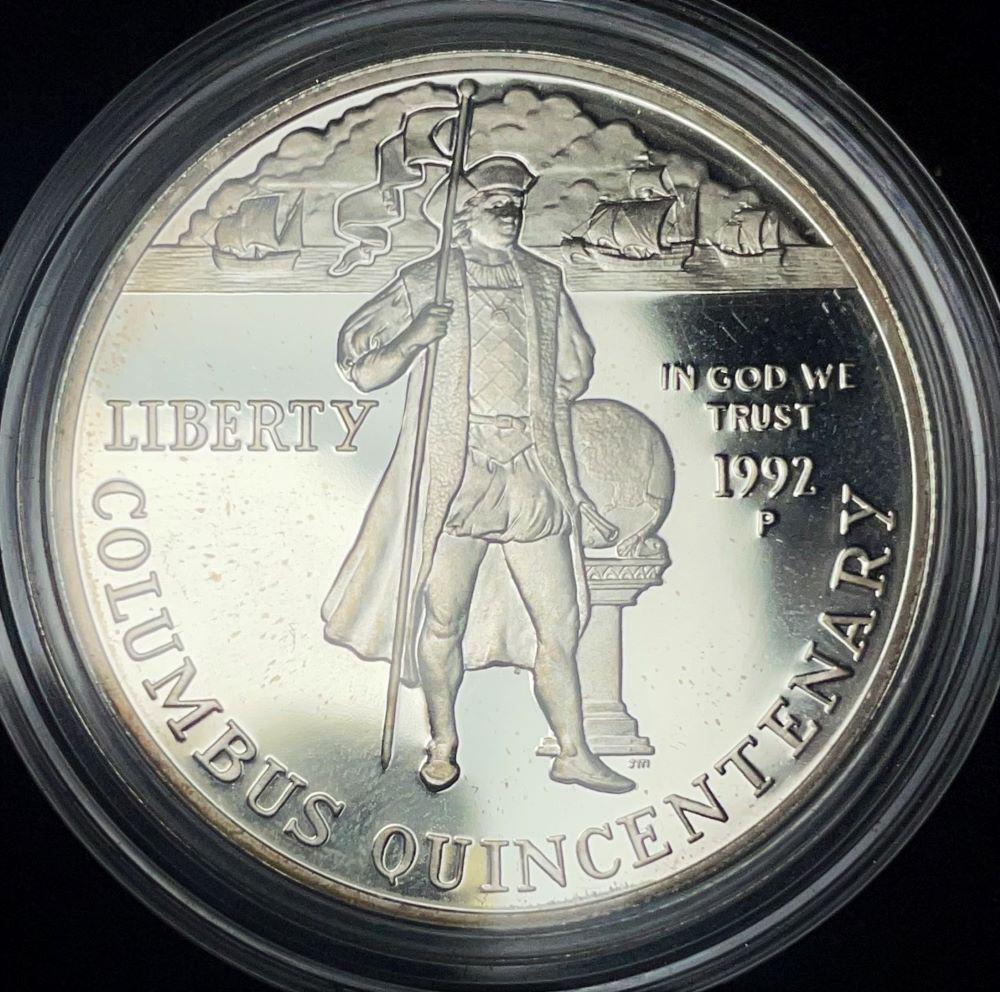 1992-P Columbus U.S. Proof Silver Commemorative Dollar MS69 (1 of 2)