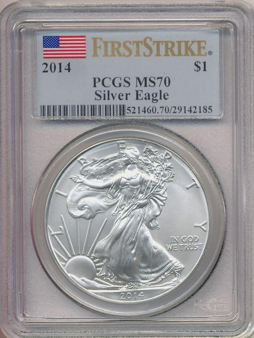 2014 American Silver Eagle PCGS MS70 (1 of 2)