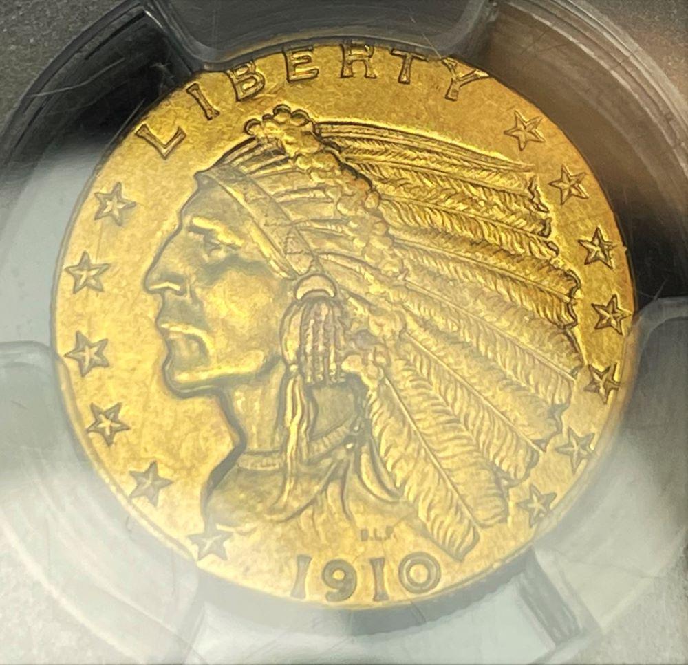 1910 Gold $2.50 Indian Head PCGS AU55 (1 of 4)