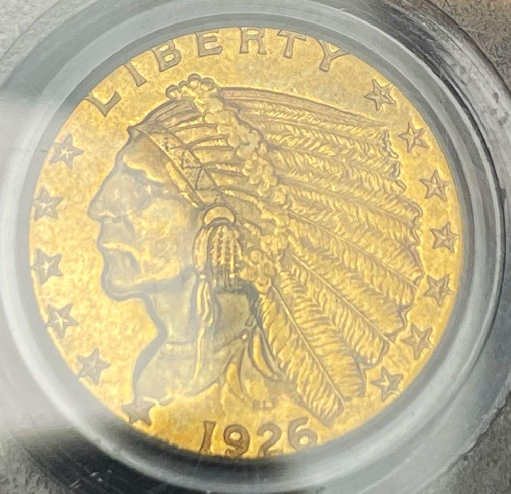 1926 Gold $2.50 Indian Head PCGS MS62 (1 of 4)