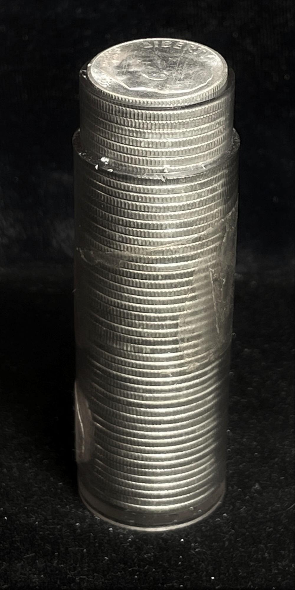 Roll (50-coins) 1955-S Original Mint Condition 90% Silver 10c (1 of 3)