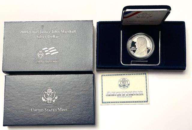 2005 Chief John Marshall Commemorative Proof Silver Dollar: Winner shall receive the exact coin shown here. (SJ/B)