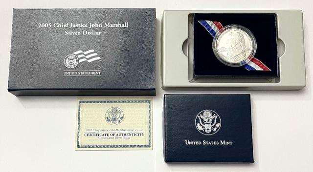2005 Chief John Marshall Commemorative Silver Dollar: Winner shall receive the exact coin shown here. (SJ/B)