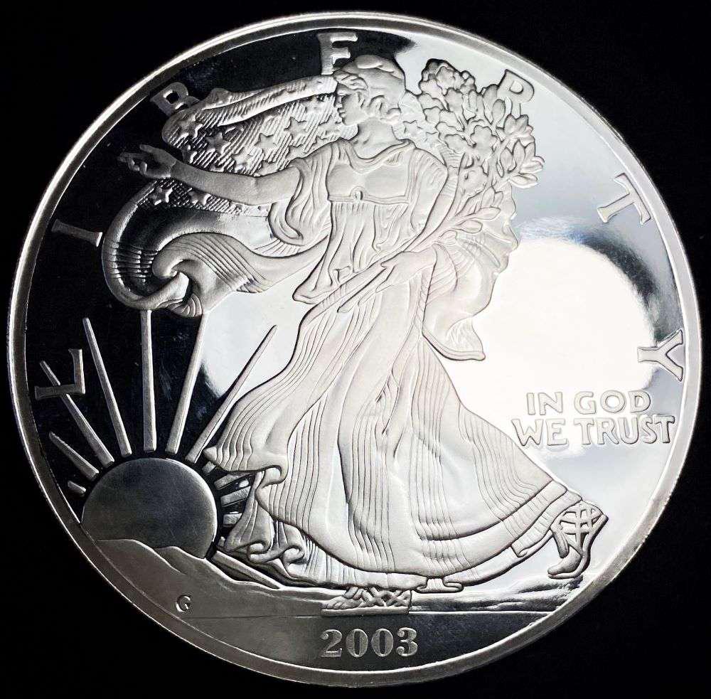 Giant Half Pound Proof 2003 American Silver Eagle Design (1 of 4)
