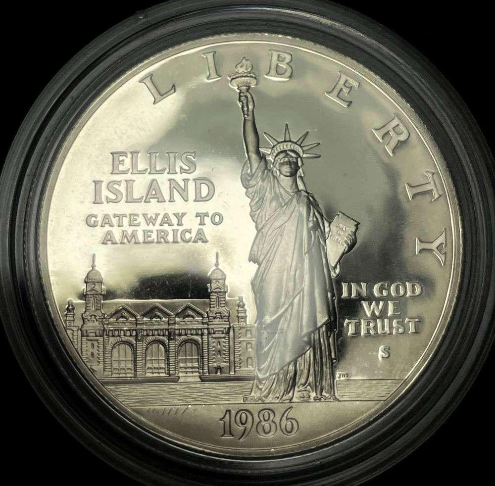 1986-S Statue of Liberty Proof Silver Commemorative Dollar (1 of 2)