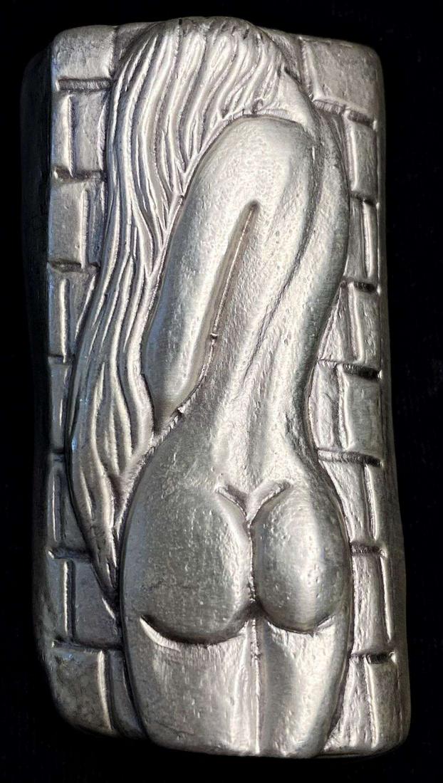 7 ozt Bison Bullion High Relief Errotica .999 Silver Bar: Winner shall receive the exact bar shown here. (RR)