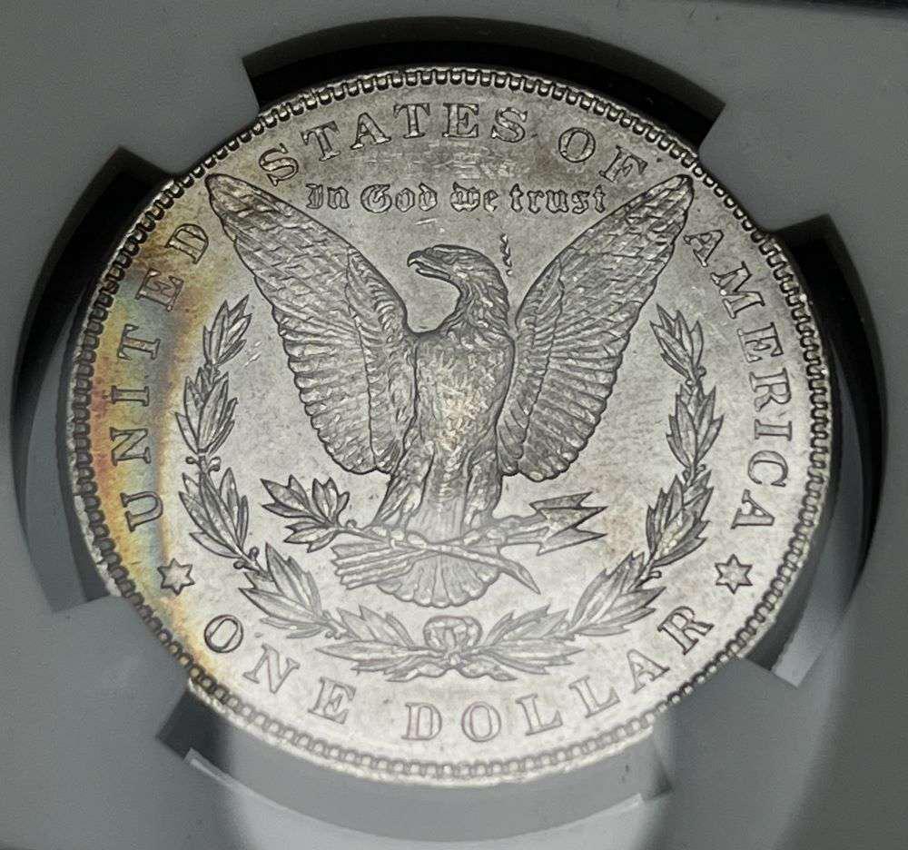 Monster Rainbow 1896 Morgan Silver Dollar NGC MS63 (1 of 4)