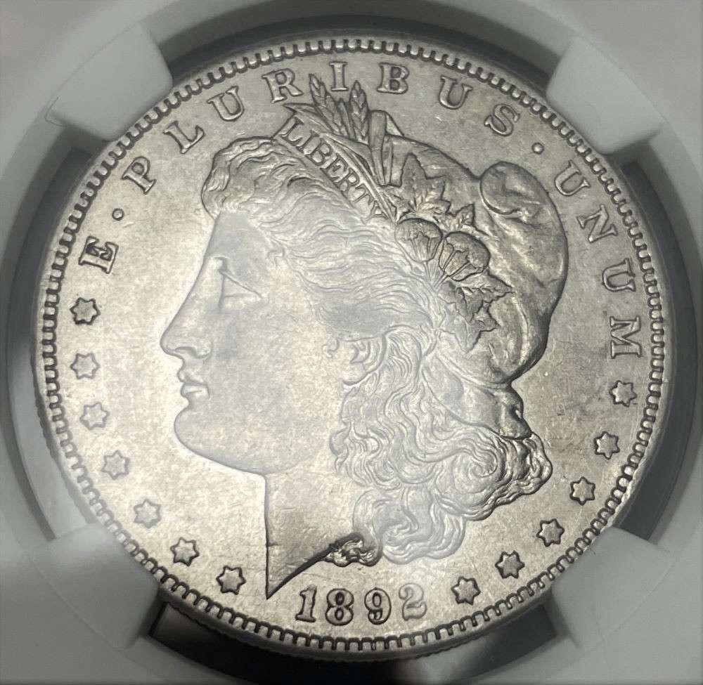 1892-S Morgan Silver Dollar NGC AU53: Winner shall receive the exact coin shown here. (JM/LILR)