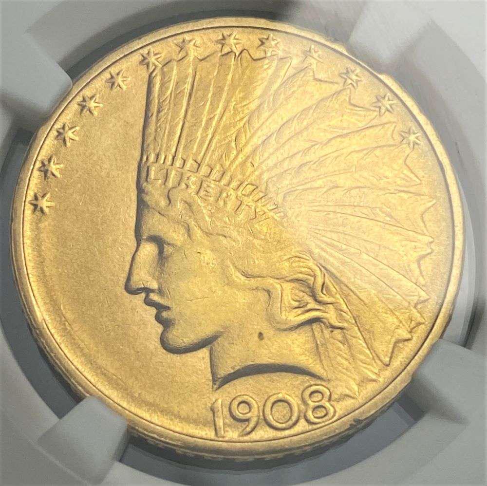 Last Minute! 1908-D Gold Indian Head NGC MS61 No Motto (1 of 4)
