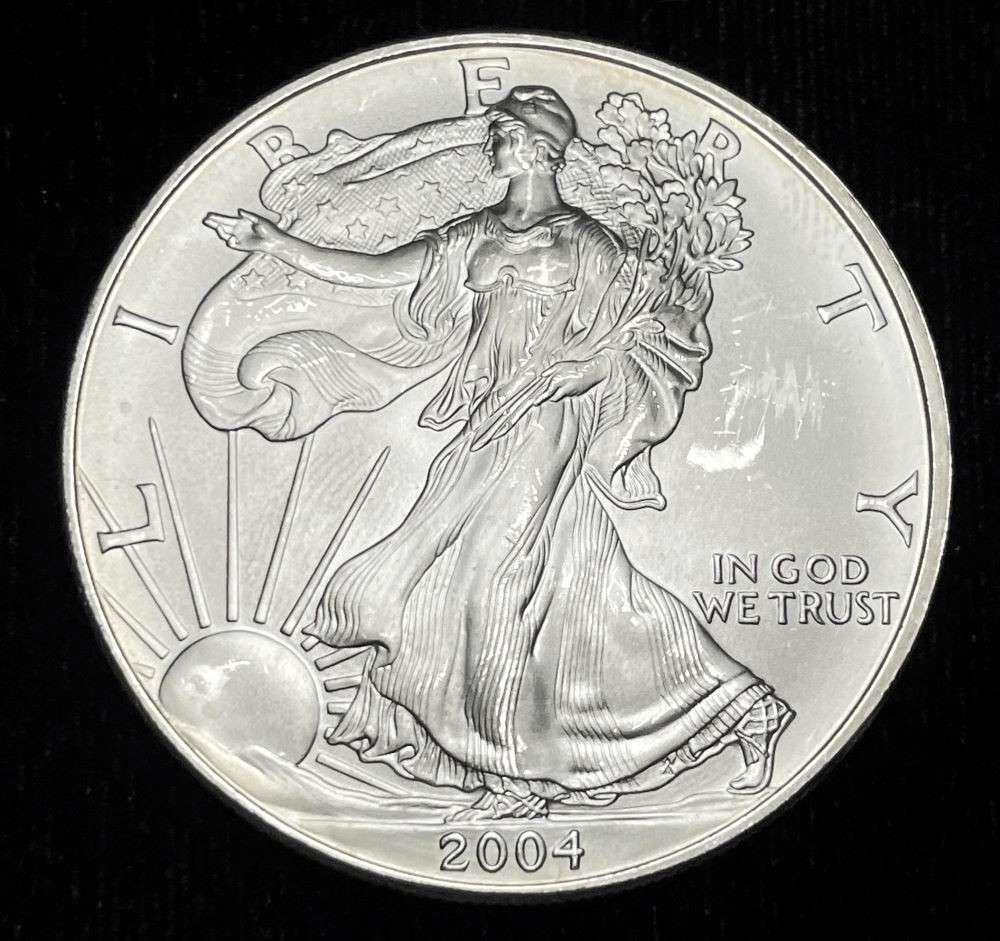 2004 American Silver Eagle: Winner shall receive the exact coin shown here. (JM/B)