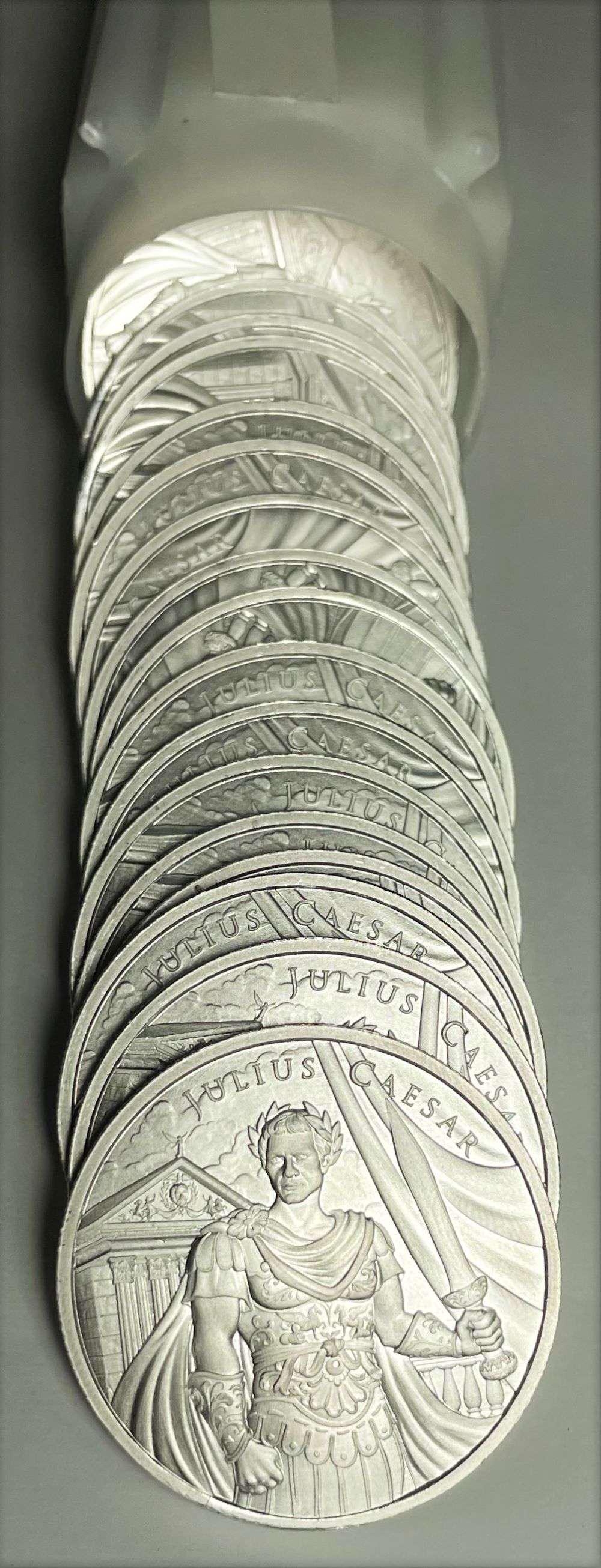 Roll (20) Julius Caesar Design 1 ozt .999 Fine Silver Round (1 of 4)