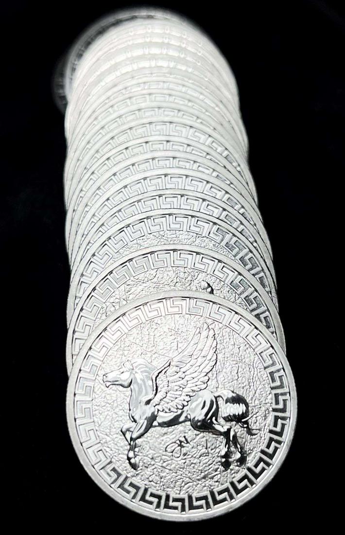 Roll (20-coins) 2022 St. Helena Queen Elizabeth II 1 ozt Pegasus .999 Silver (1 of 6)