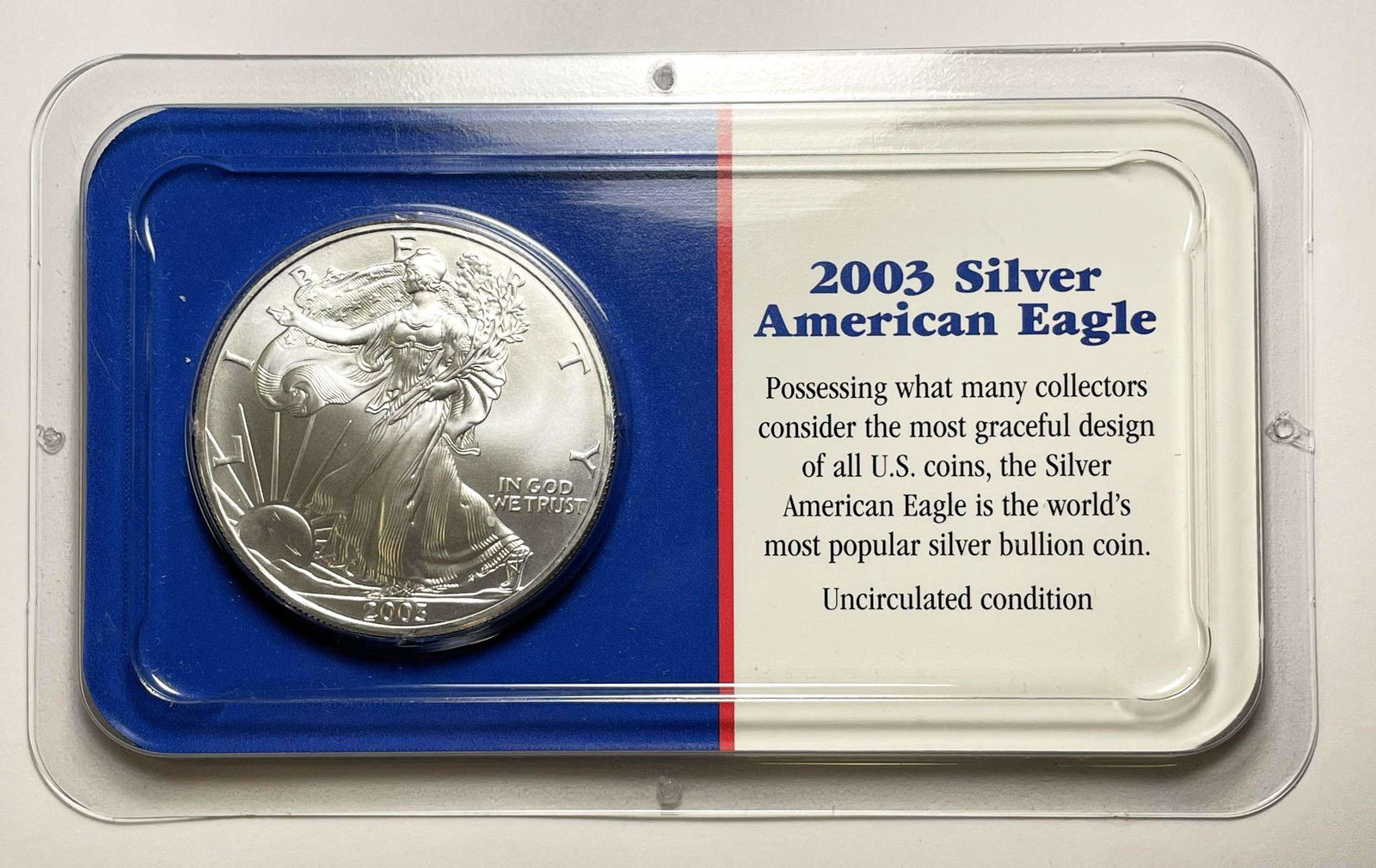 2003 American Silver Eagle: Winner shall receive the exact coin shown here. (JL)
