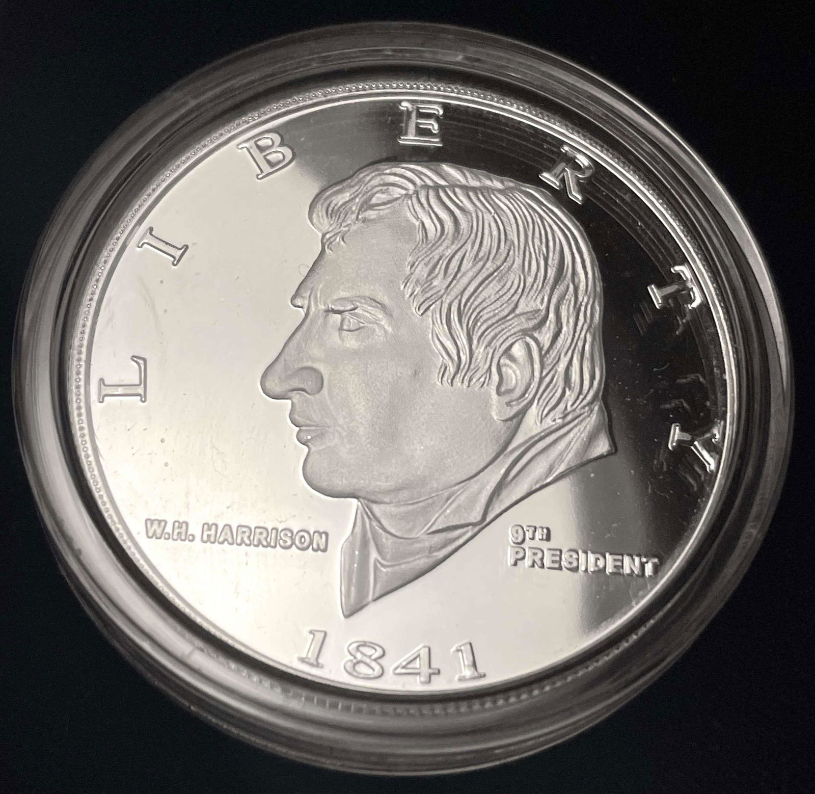 Danbury William H. Harrison Proof 1 ozt .999 Silver (1 of 4)