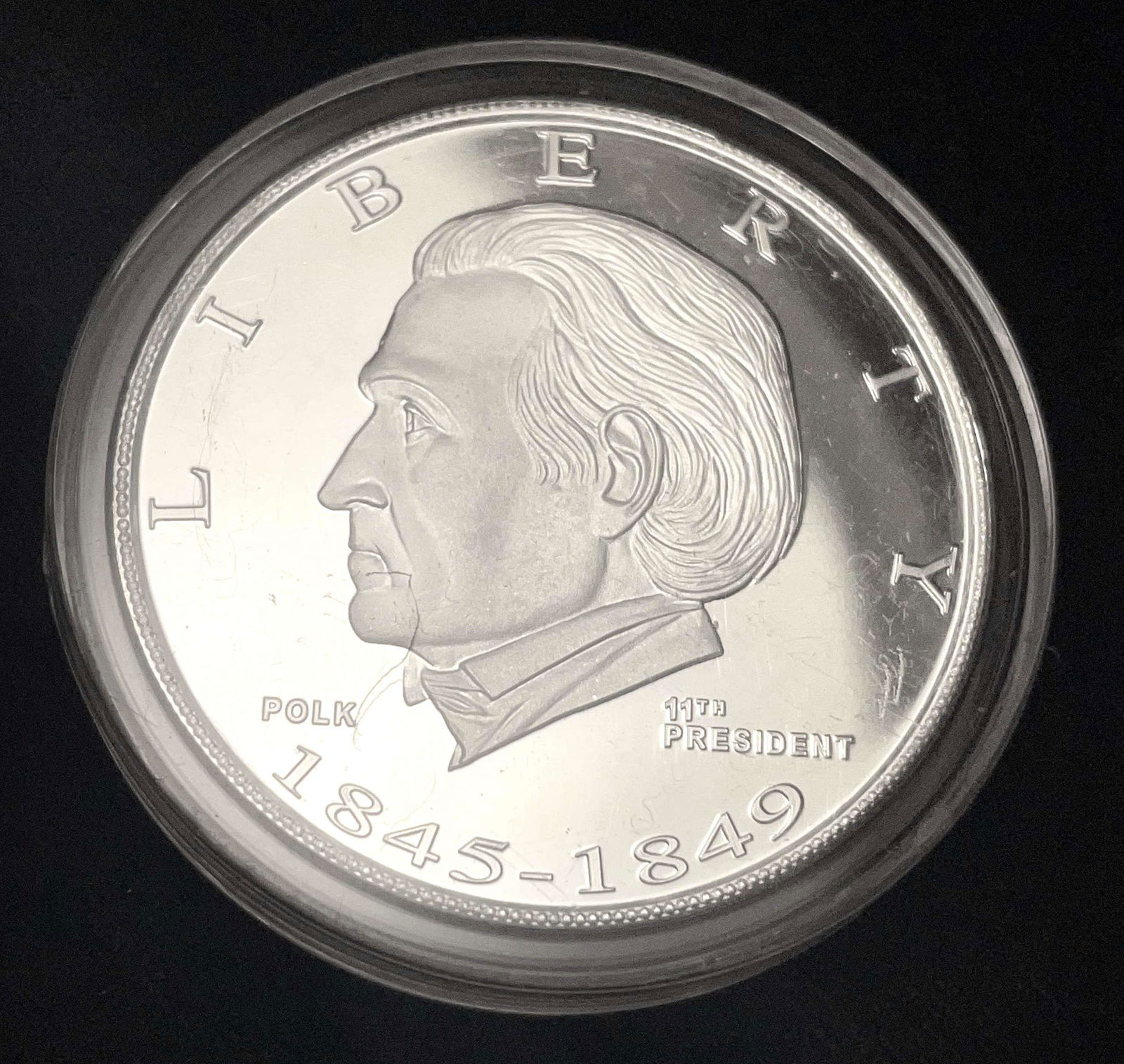 Danbury James K. Polk Proof 1 ozt .999 Silver (1 of 4)