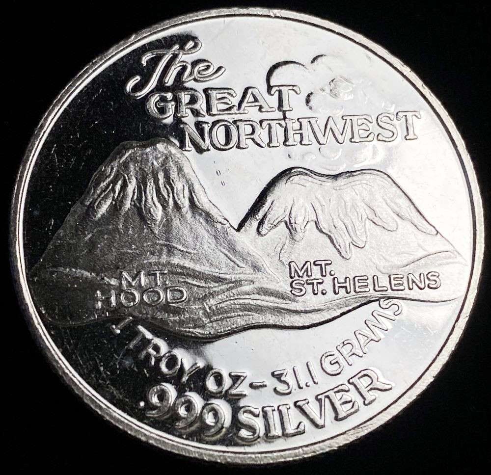 The Great Northwest Proof 1 ozt .999 Silver Trade Unit: Winner shall receive the exact coin shown here. (RR/B)