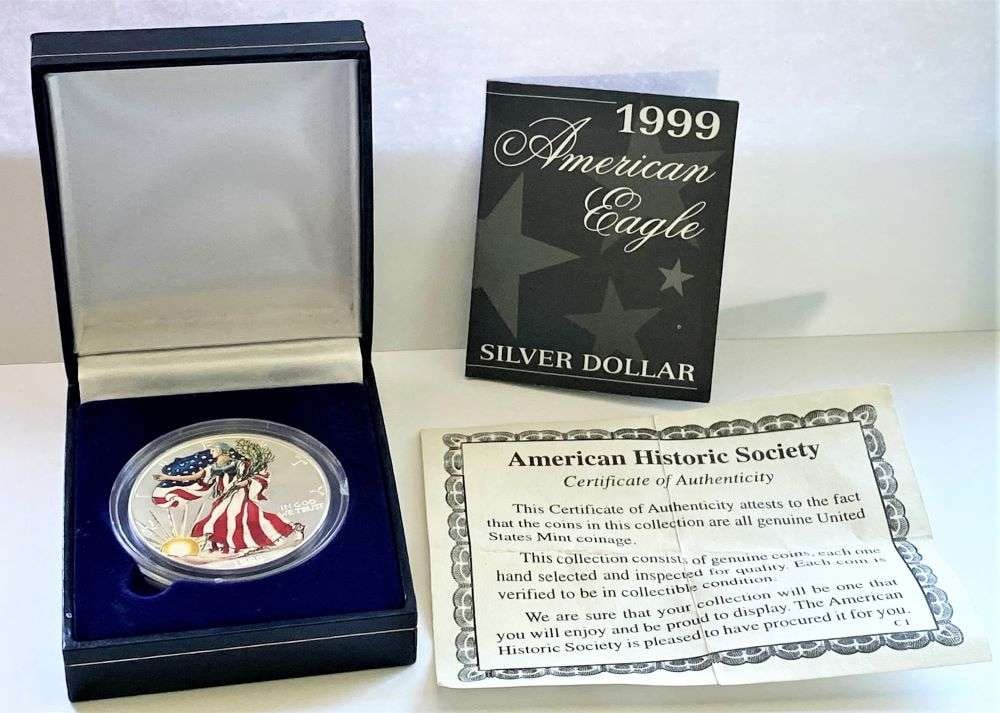 Colorized 1999 American Silver Eagle (1 of 4)