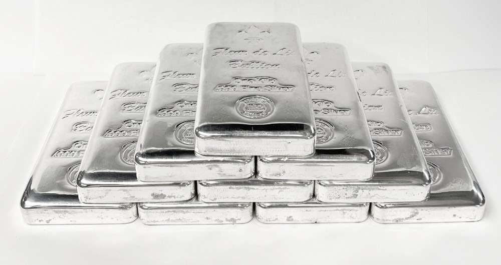 (10) Kilo .999 Proof Fleur De Lis Silver Bars (1 of 10)