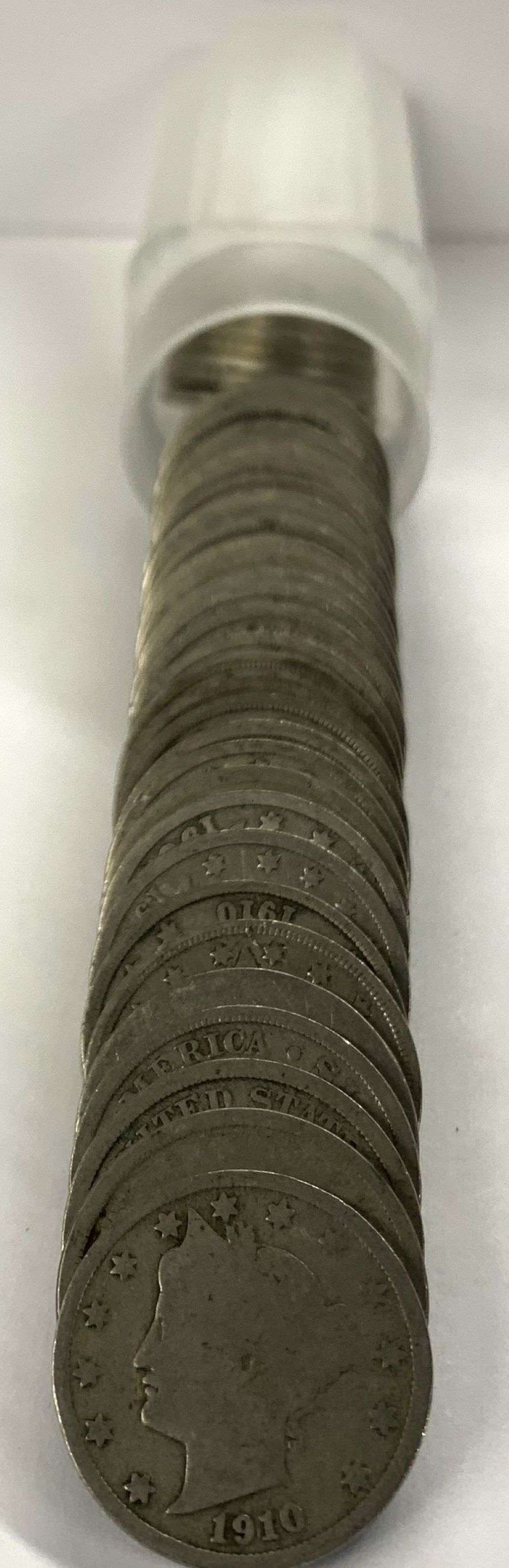Roll (40-Coins) Mixed Year Liberty "V" Nickels: Winner shall receive the exact roll (40-coins) shown here. (EP/B)