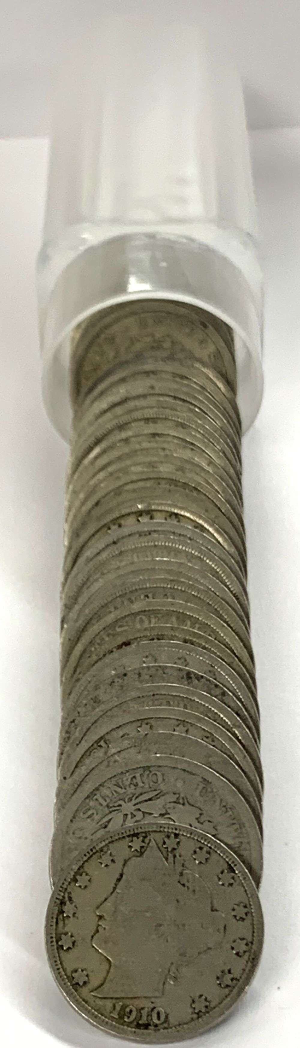 Roll (40-Coins) Mixed Year Liberty "V" Nickels: Winner shall receive the exact roll (40-coins) shown here. (EP/B)