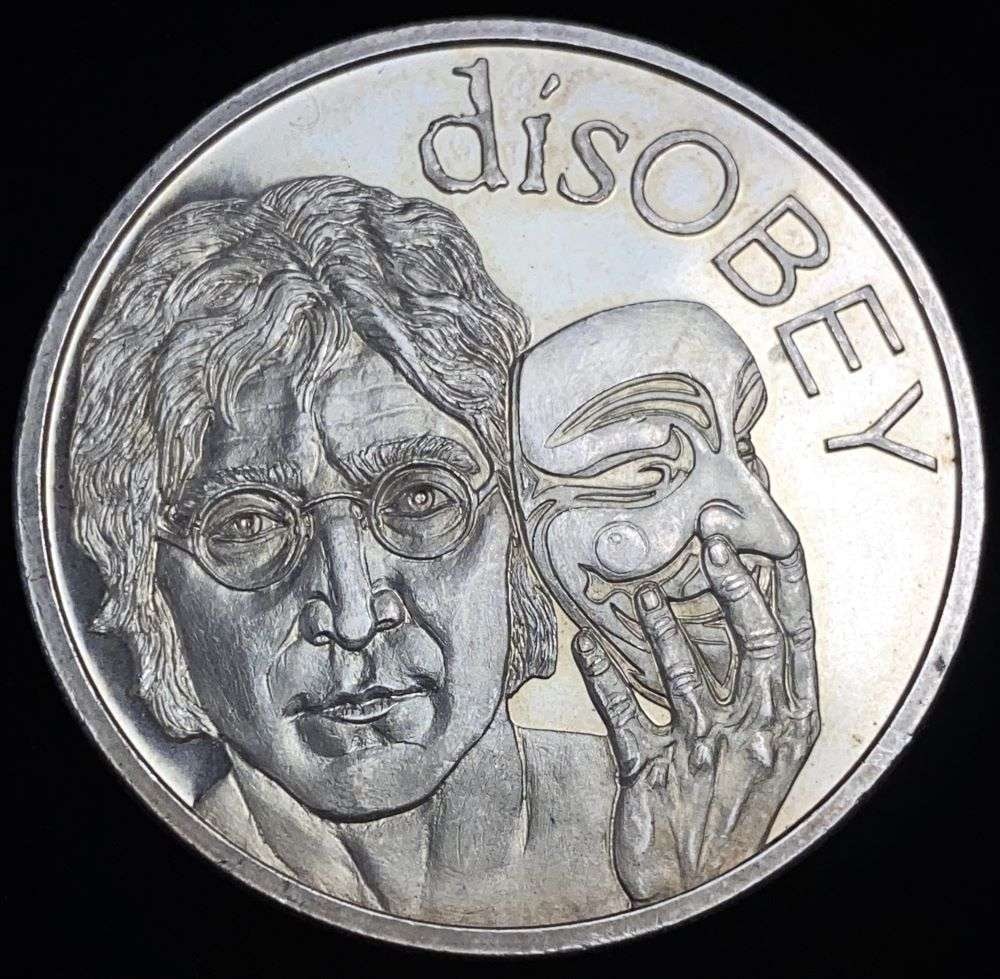 2017 "disOBEY" Silver Shield 1 ozt .999 Silver: Winner shall receive the exact coin shown here. (RR)
